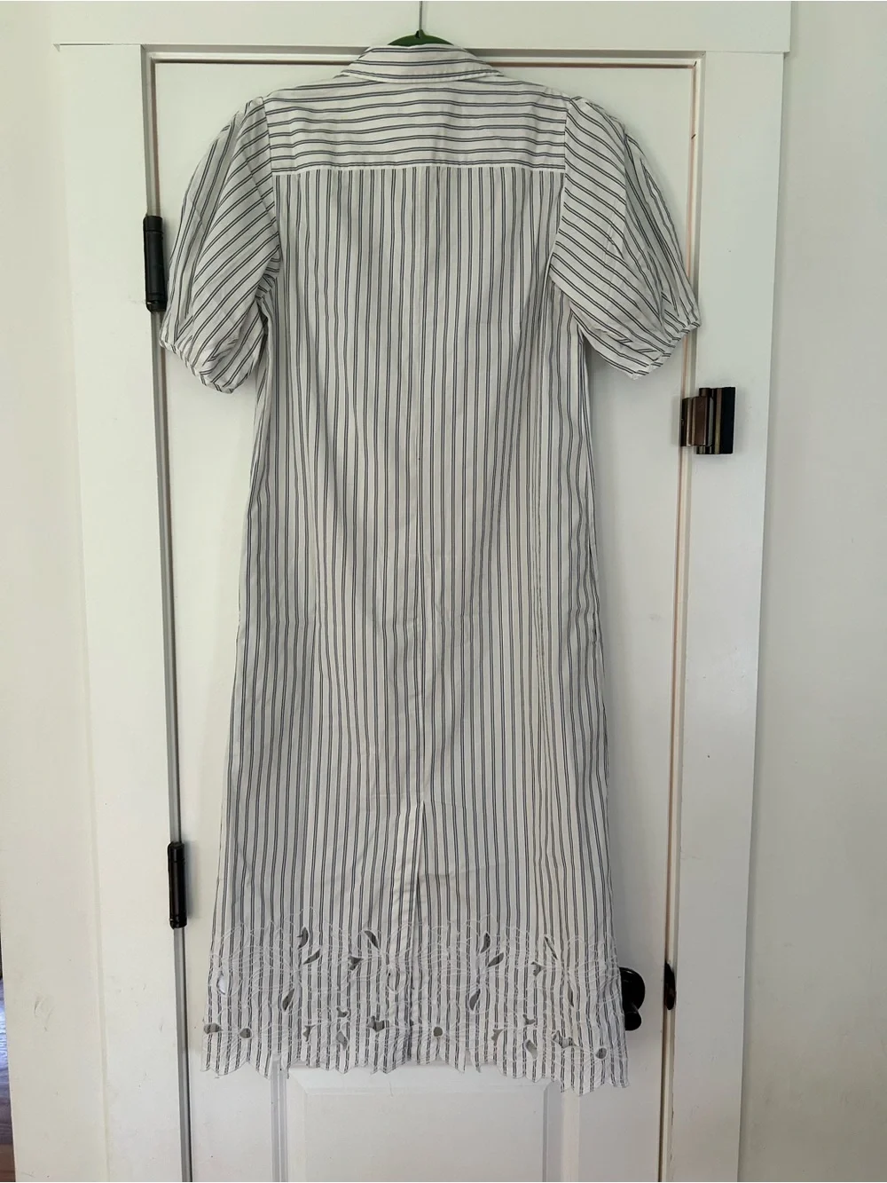 NWT J.Crew Embroidered Shirt-Dress in Striped Cotton Poplin – Size 2